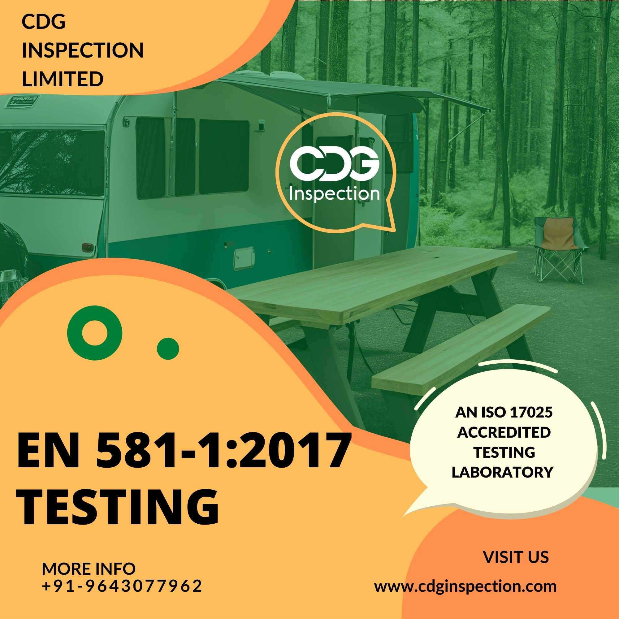 EN 581-1:2017  Testing (Seating and Tables for Camping)