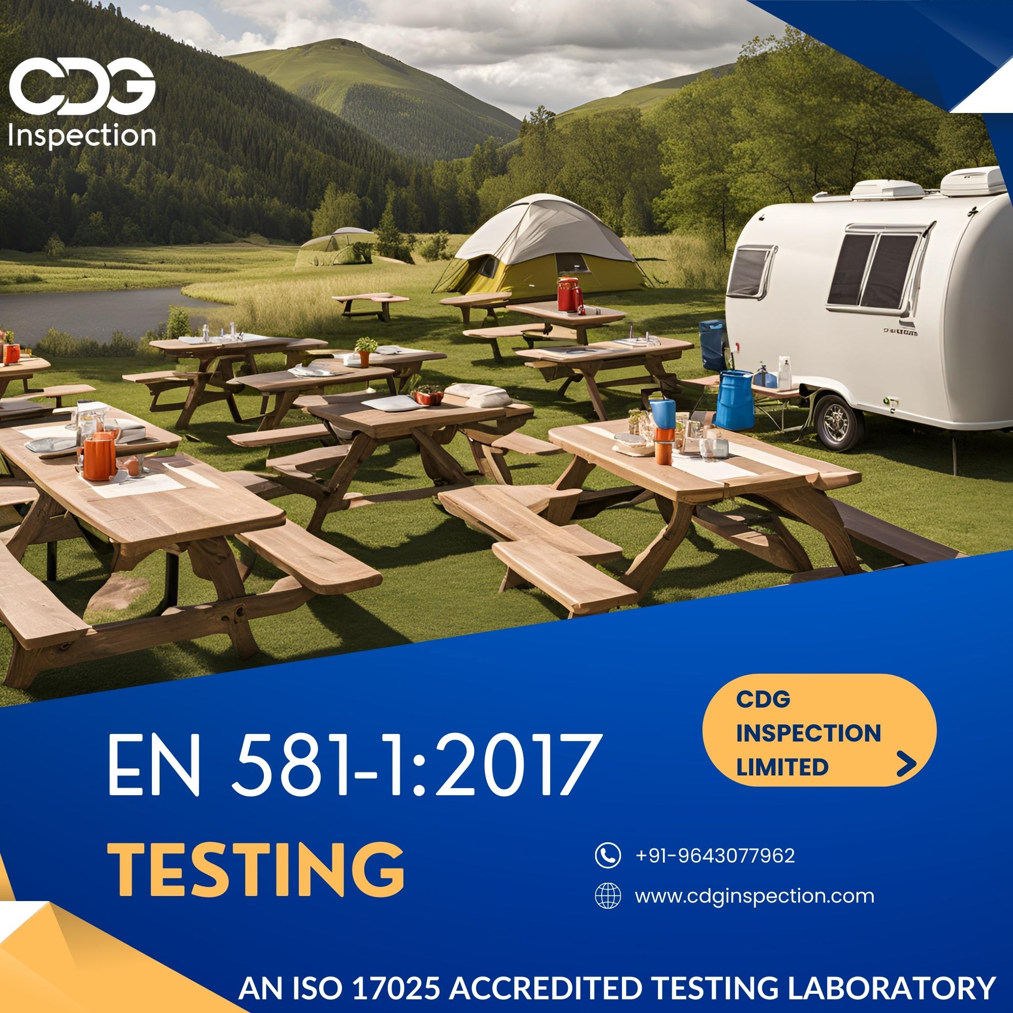 EN 581-1:2017  Testing (Seating and Tables for Camping)