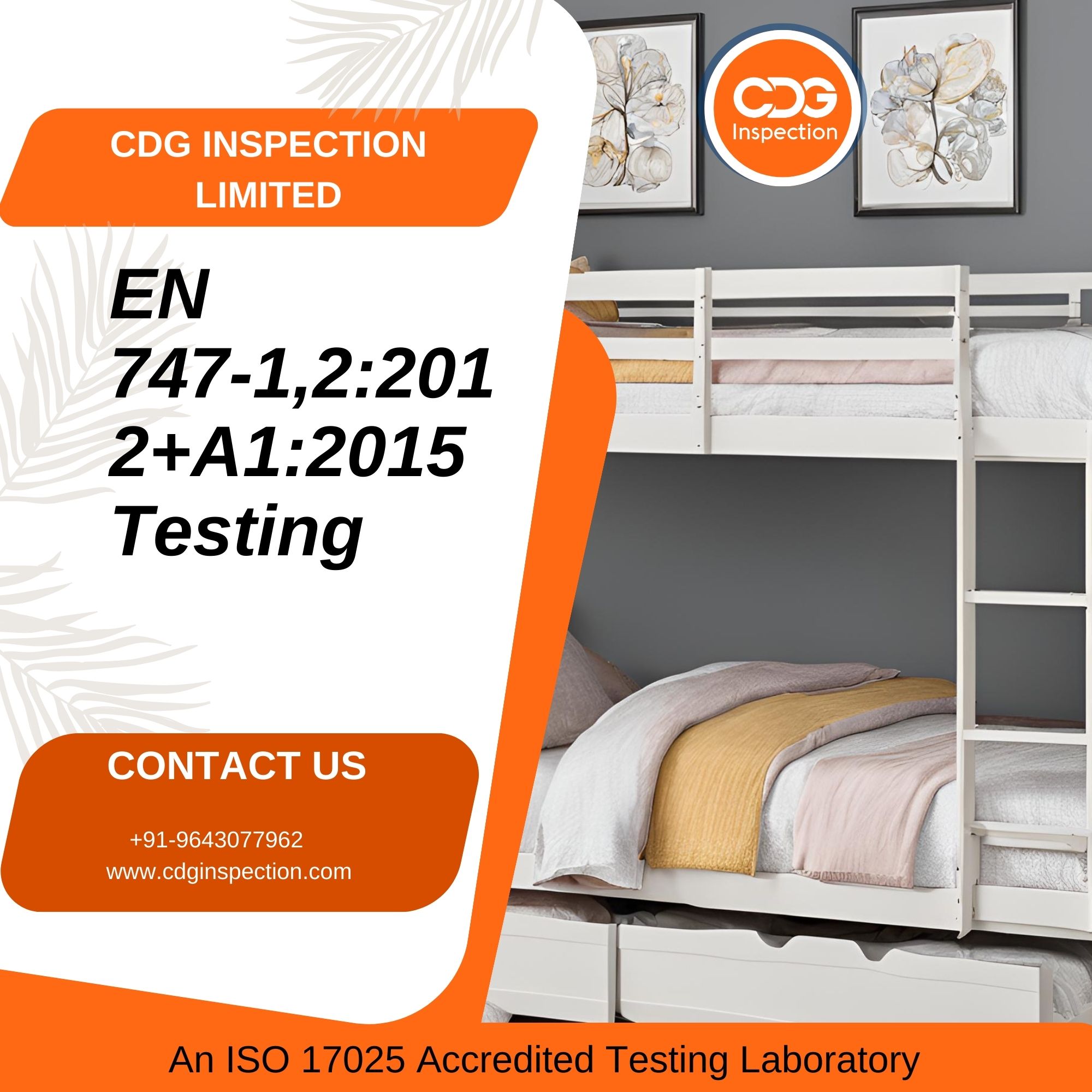 EN 747-1,2:2012+A1:2015 Testing (Bunk Beds and High Beds)