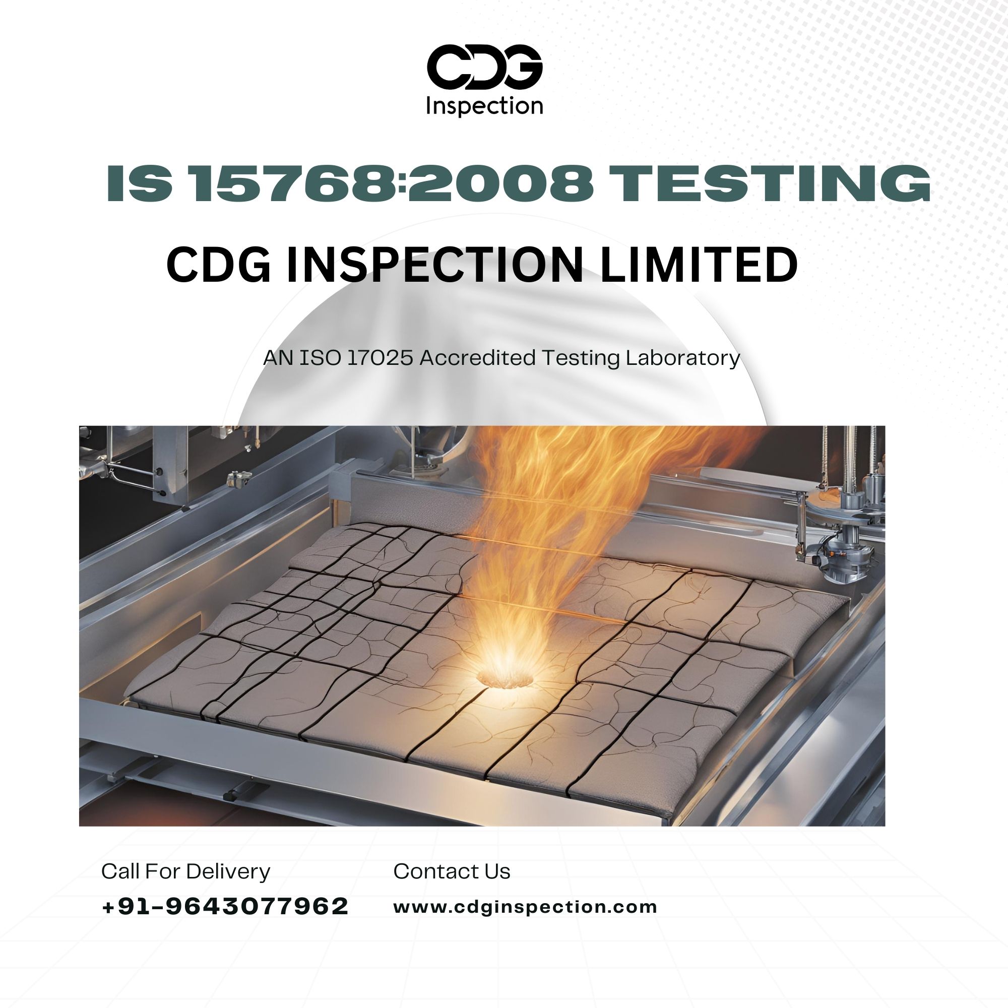 IS 15768:2008 Testing (Resistance to ignition of upholstered composites)