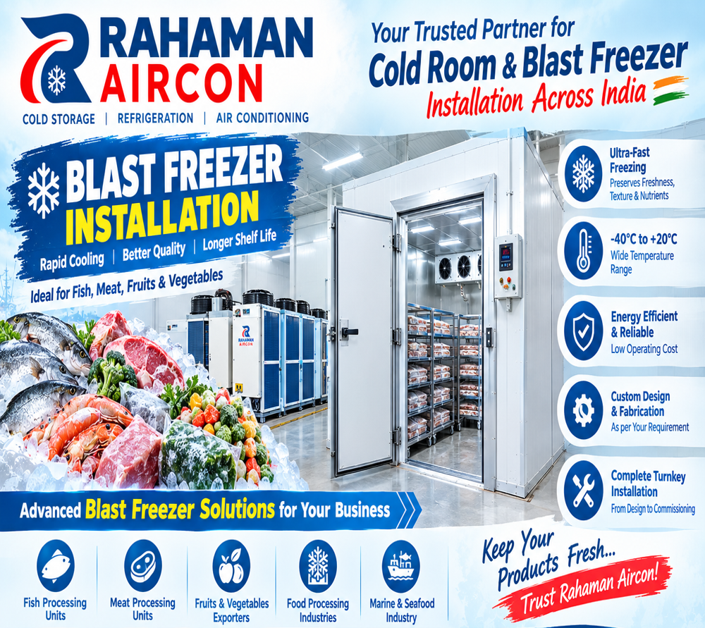 Blast Freezer Installation - Color: As Per Requirement