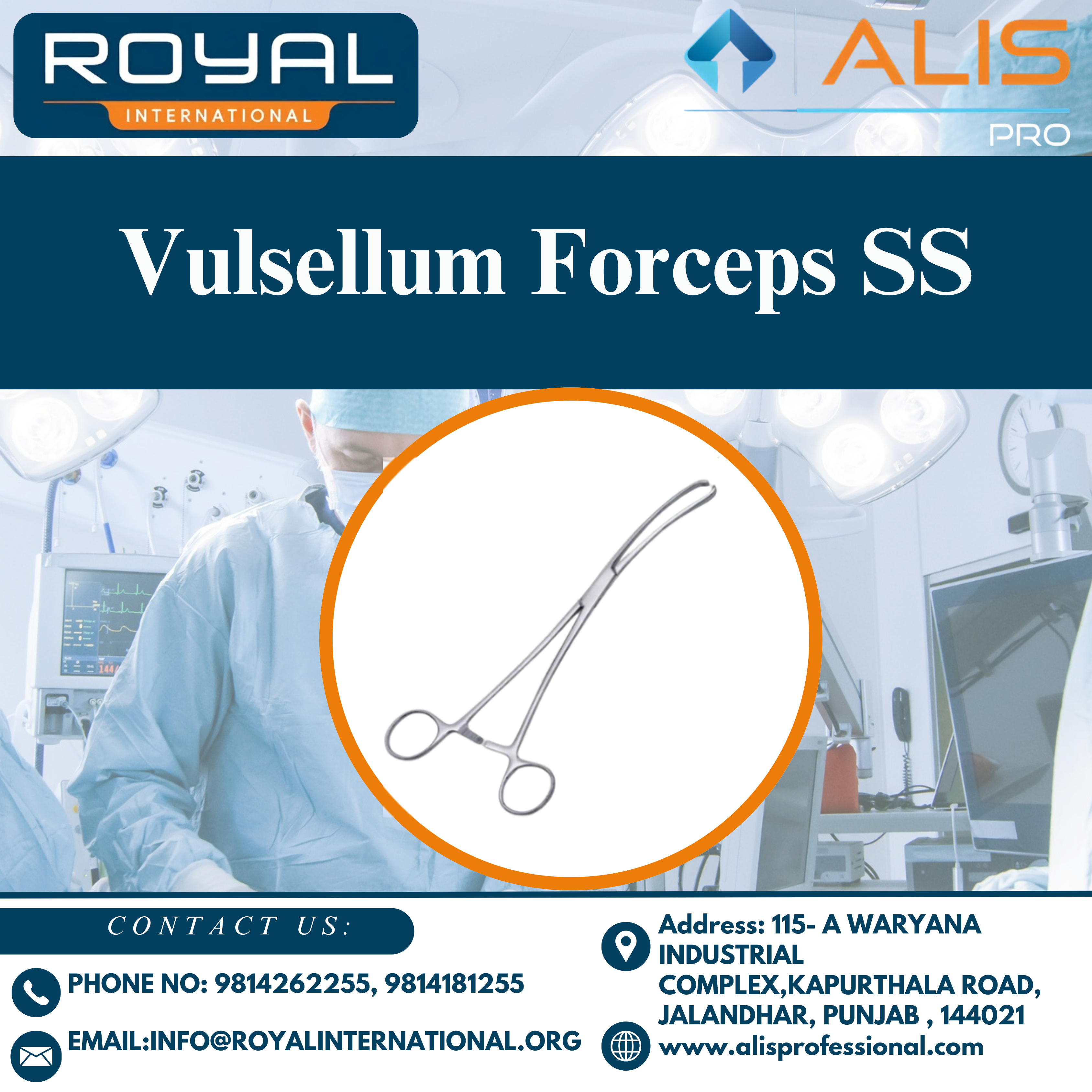 Vulsellum Forceps Ss - Material: Steel