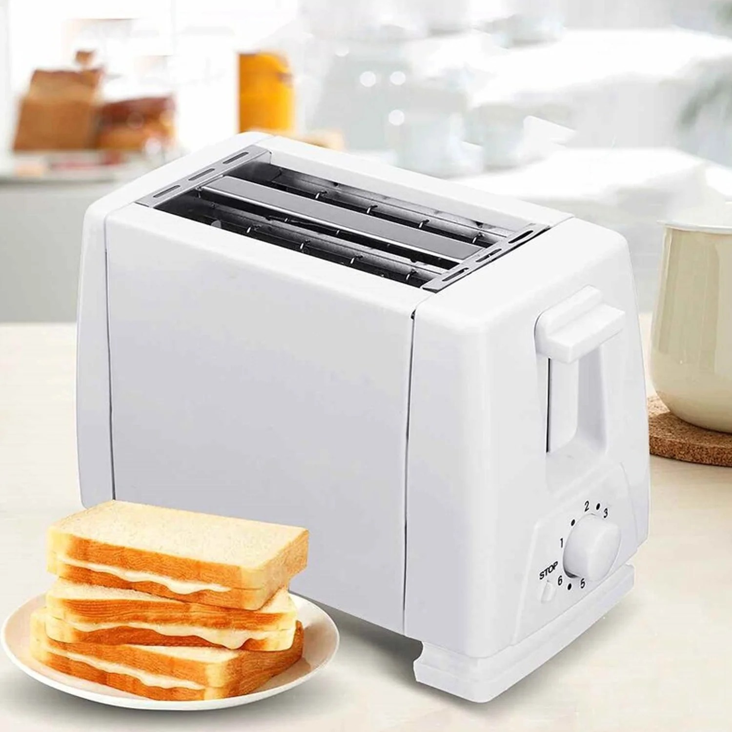 Electric Toaster Machine (650 Watt) - Color: Multi