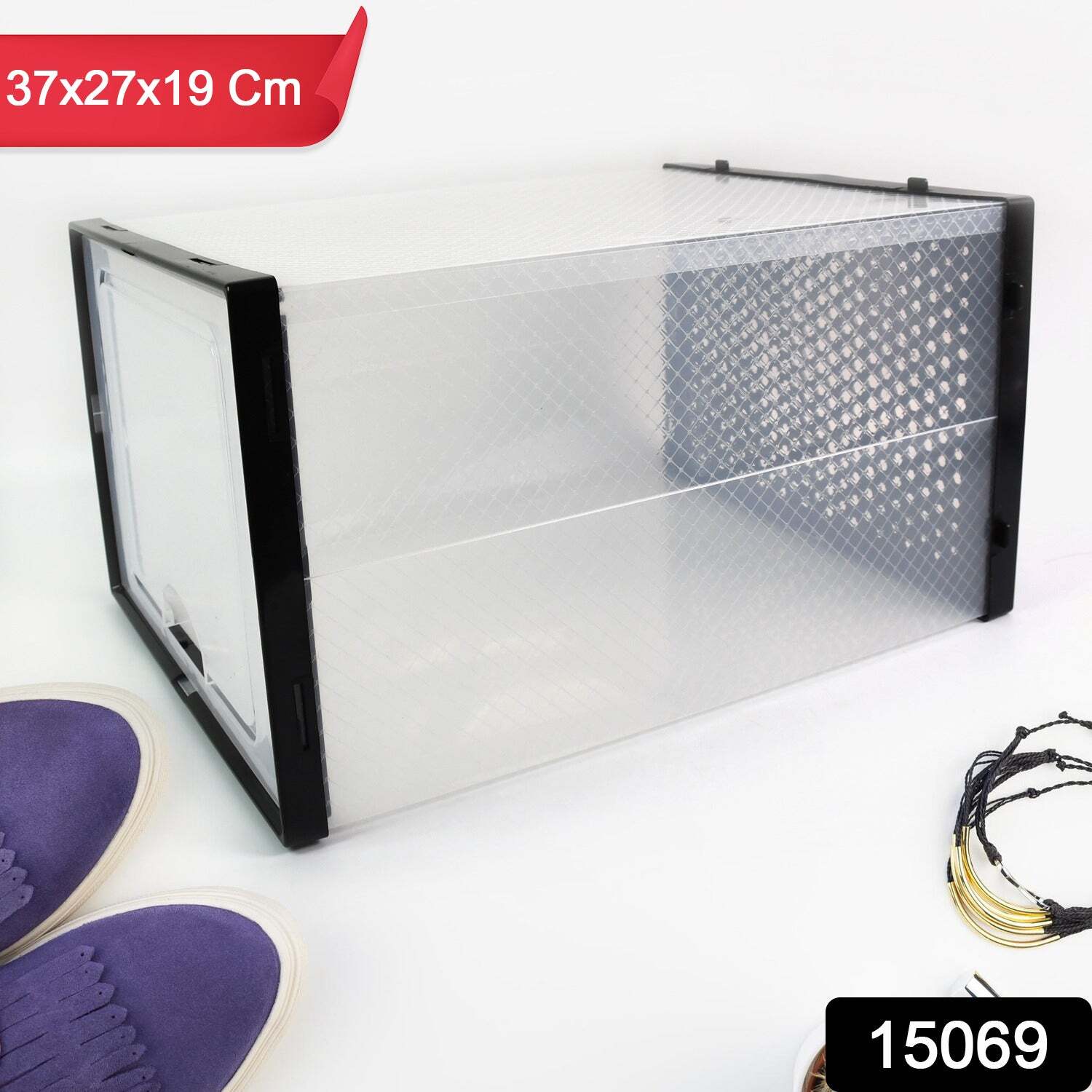 Big Plastic Stackable Shoe Storage Boxs