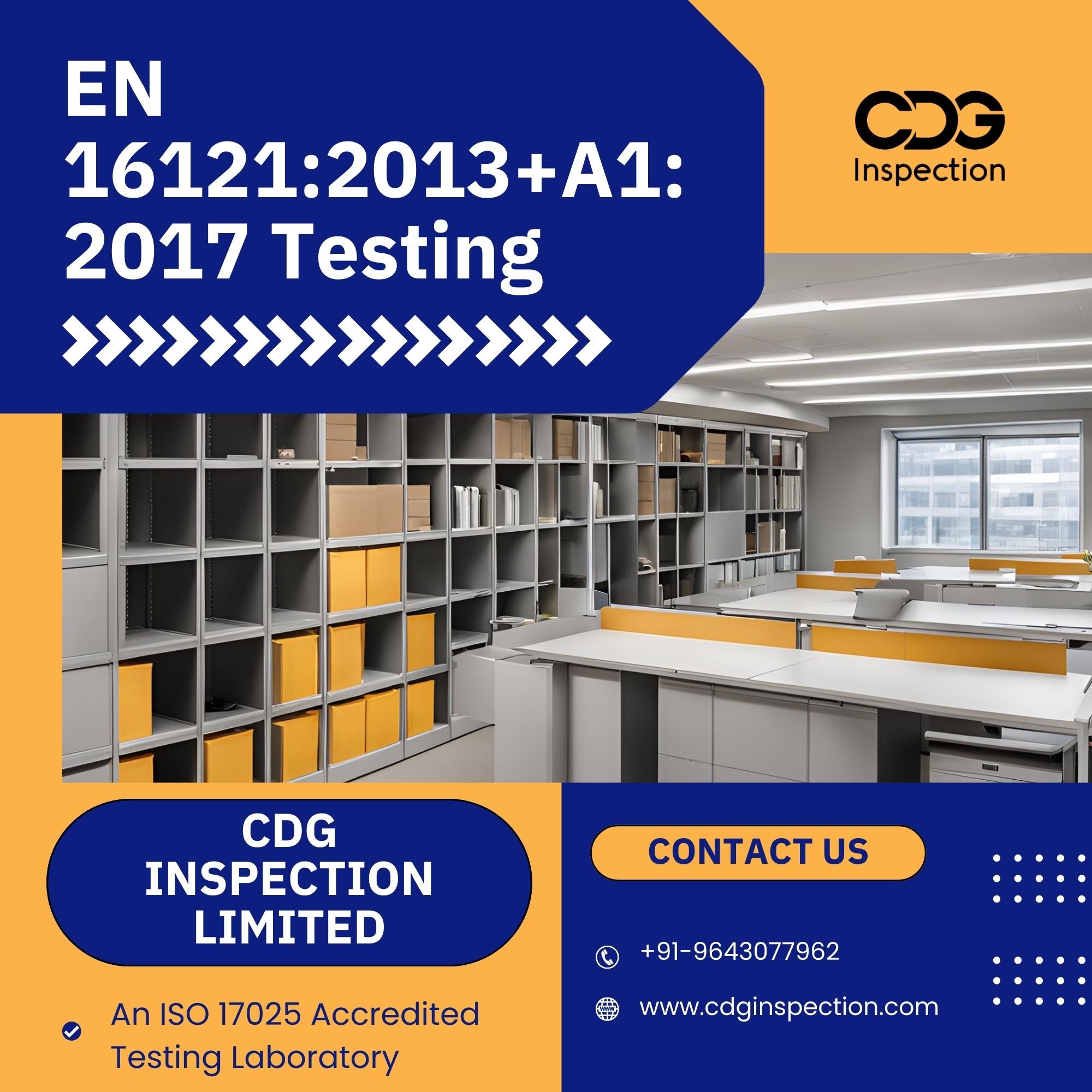 En 16121:2013+a1:2017 Testing (Non-domestic Storage Furniture)