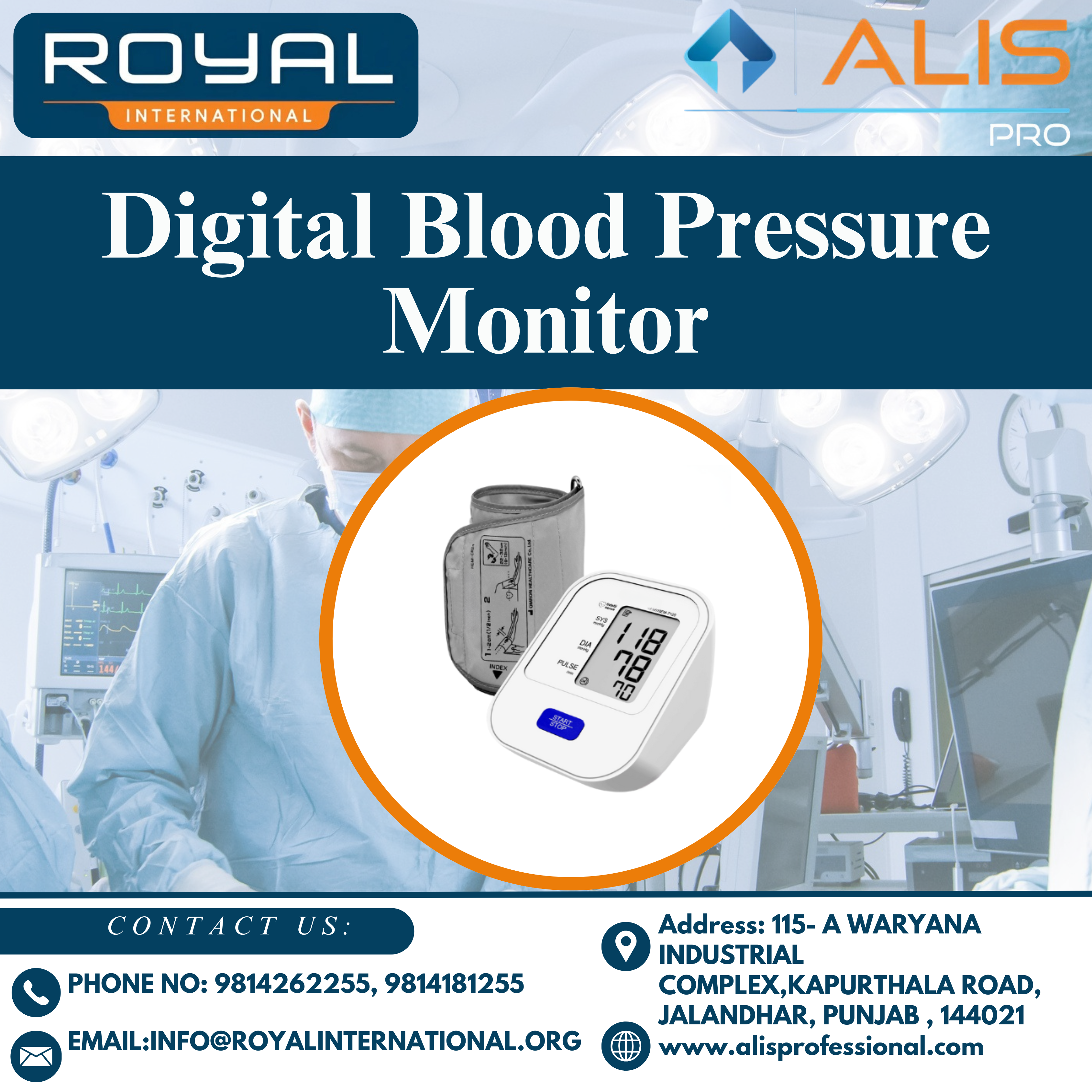 Digital Blood Pressure Monitor - Compact Design, Bluetooth Connectivity, Lcd Display For Real-time Readings