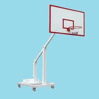 Movable Basketball Post - Color: White