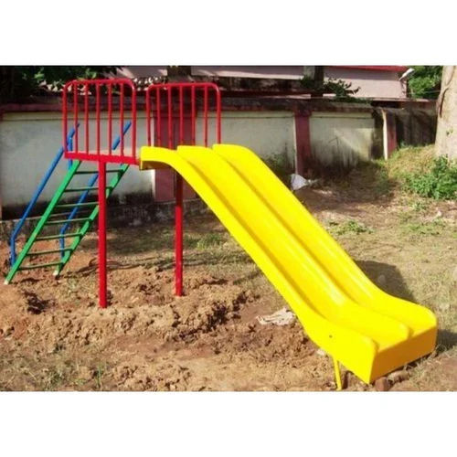 Fibreglass Playground Double Slide - Size: 18L X 7H Feet (Play Area)