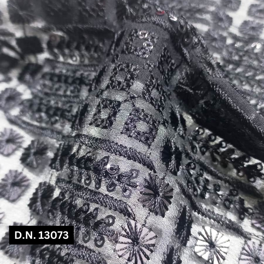 Buy Premium Black Poly Embroidery Fabric For Mena S Fashion