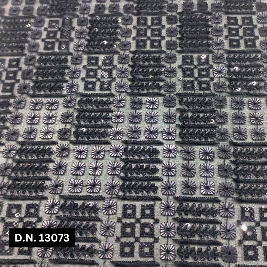 Buy Premium Black Poly Embroidery Fabric For Mena S Fashion