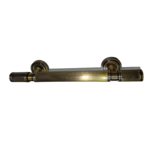 6Inch Round Brass Door Handle - Color: Brown