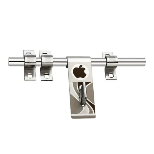 Stainless Steel Apple Printed Door Aldrop - Color: Silver