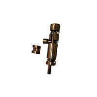 Brass Antique Tower Bolt - Brass, 2 Inches, Brown Color, Polished Finish | Round Shape, Suitable For Home And Office Use, Warranty Included