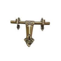 Brass Door Aldrop - 10 Inch, Polished Finish In Elegant Brown | Sturdy And Versatile Door Fitting