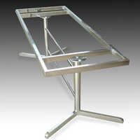 Stainless Steel Dining Table Frame - Various Sizes Available, Sleek Silver Color, High-quality Water-resistant Design, Polished Finishing, Ideal For Home And Commercial Use