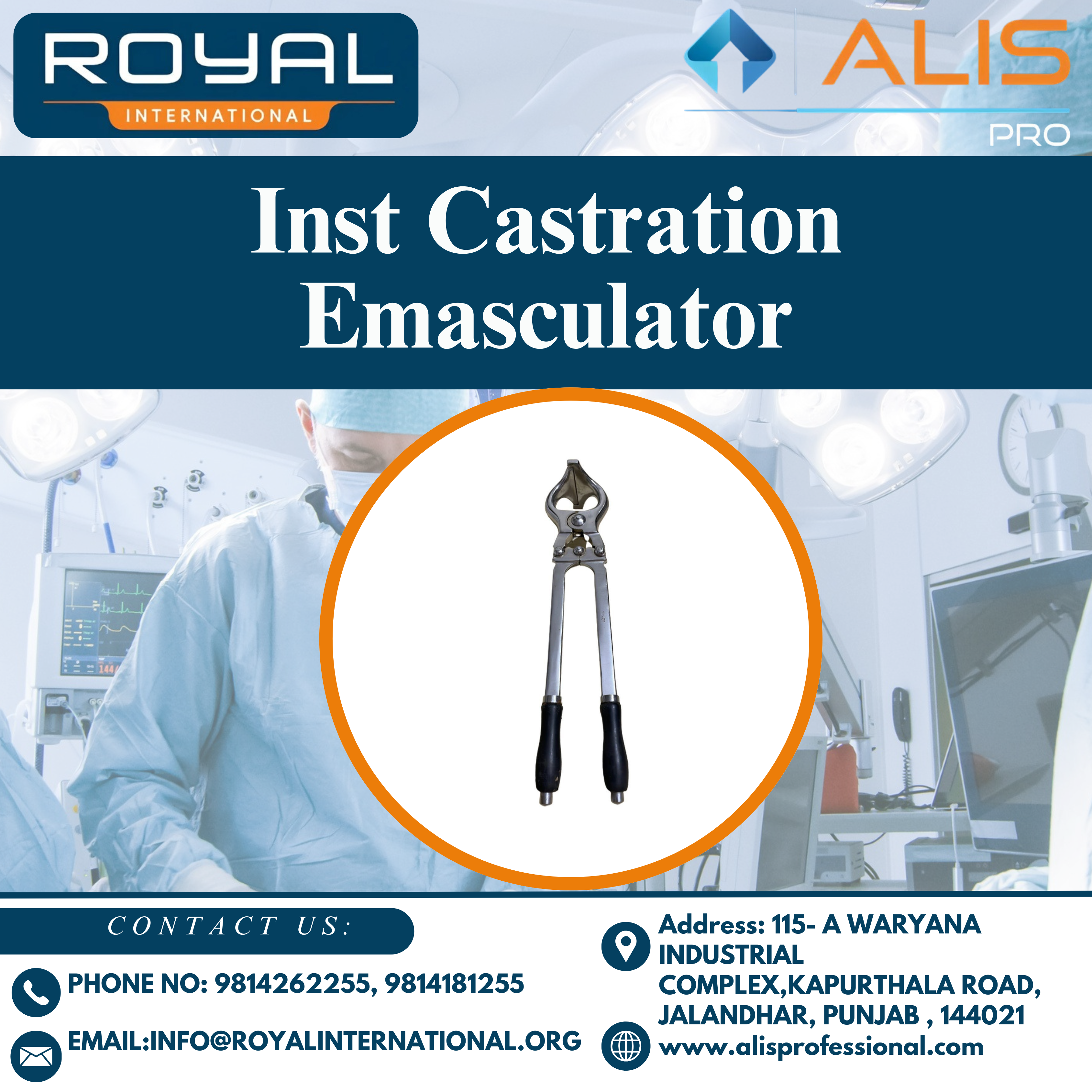 Inst Castration Emasculator