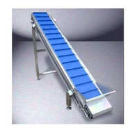 10kw Stainless Steel Inclined Conveyor - Color: Blue