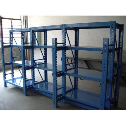 Industrial Storage Rack - Mild Steel, Rectangular Shape, Blue, Different Sizes | Ideal for Heavy Equipment and Materials Storage