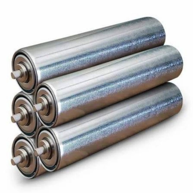 Industrial Conveyor Roller - Stainless Steel, 5-10 ft Length, Silver Color | Versatile Size Options for Industrial Use