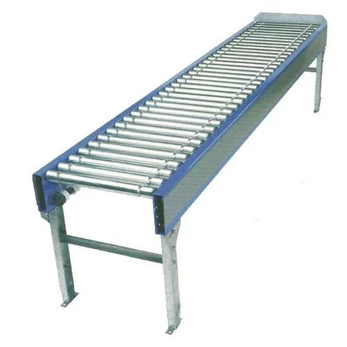 Chain Driven Roller Conveyor - Color: Silver