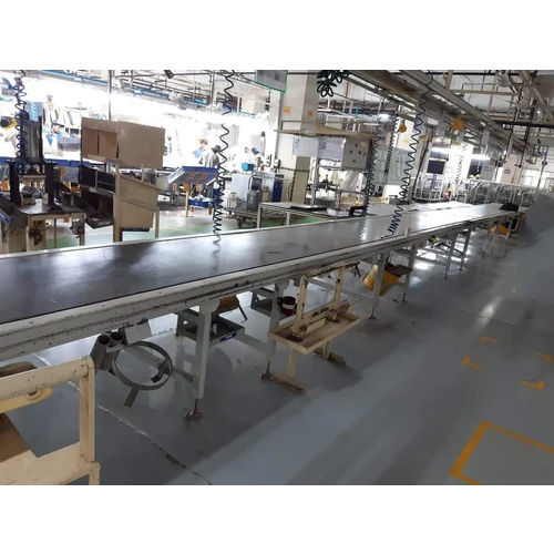 Floor Chain Conveyor System - Color: Grey