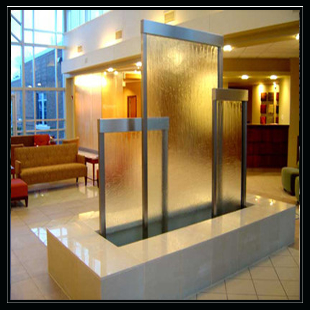 Glass Wall Fountain - High-quality Glass 50x25x80 Cm | Transparent Finish Electric Power Outdoor Ideal