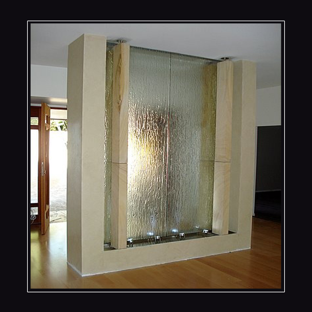 Glass Wall Fountain - High-quality Glass 50x25x80 Cm | Transparent Finish Electric Power Outdoor Ideal