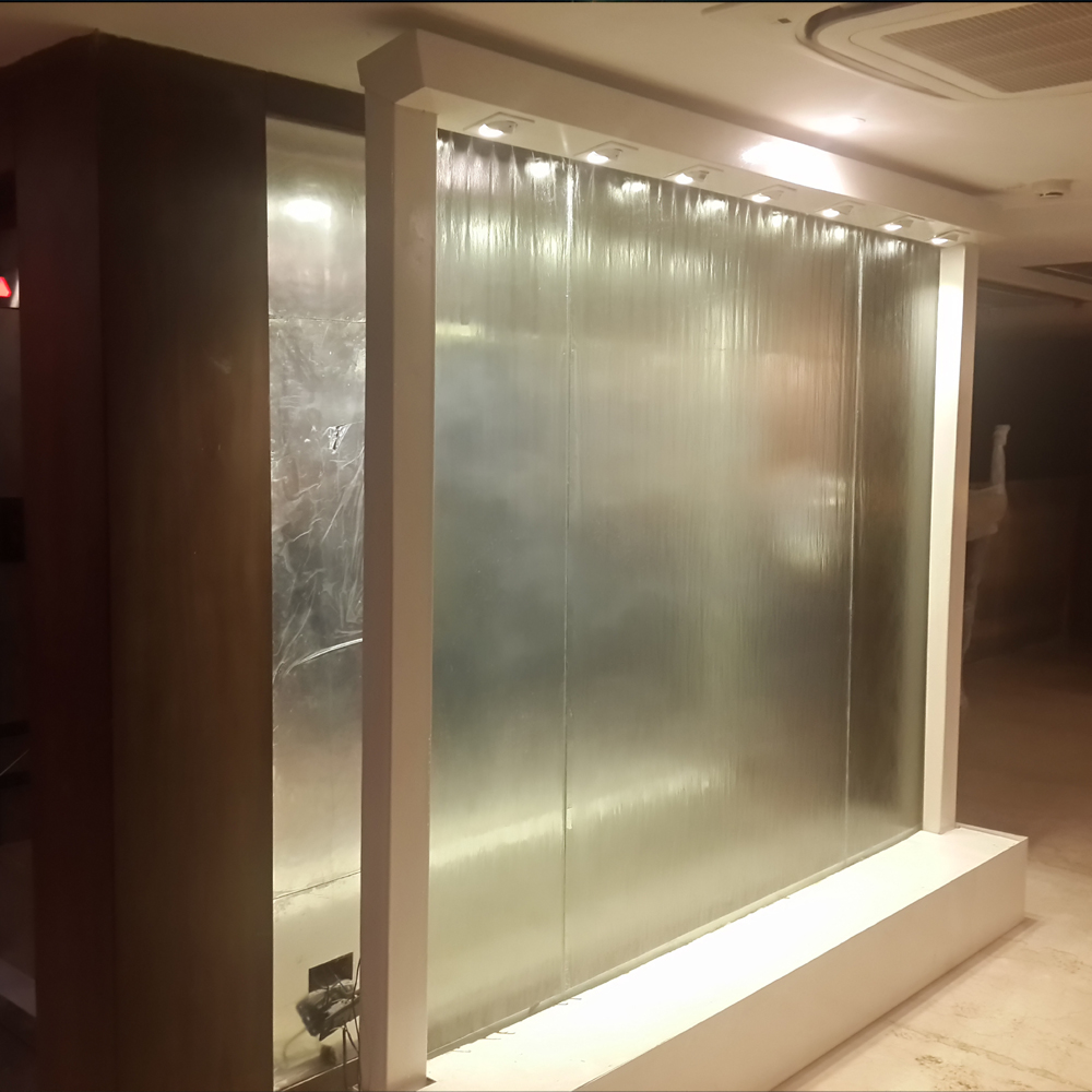 Glass Wall Fountain - High-quality Glass 50x25x80 Cm | Transparent Finish Electric Power Outdoor Ideal