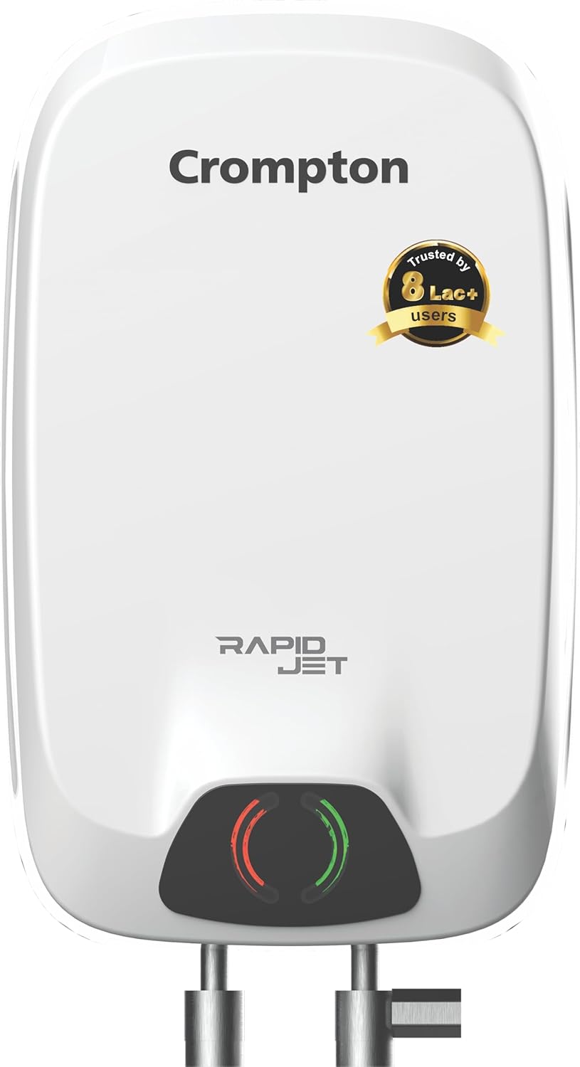 Crompton Rapid Jet 3-l Instant Water Heater (Geyser) With Advanced 4 Level Safety (White)
