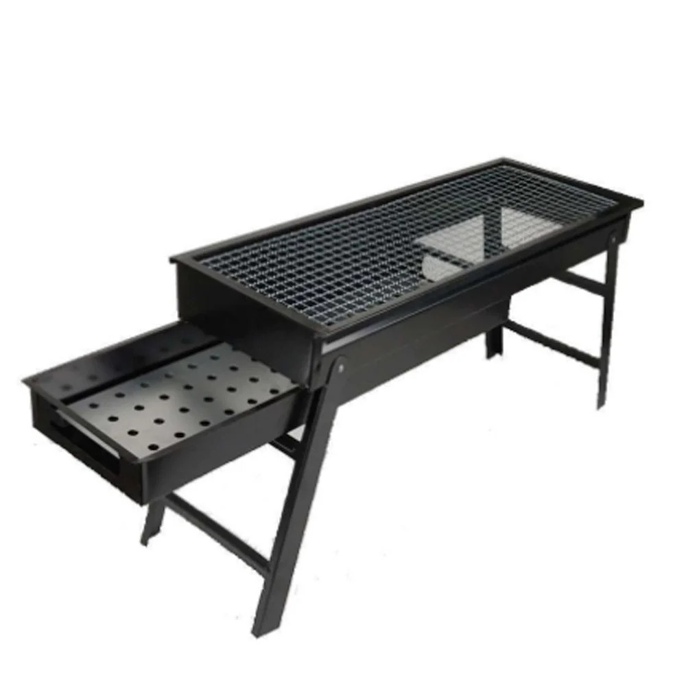 Folding Barbeque Bbq Grill Set - Portable Charcoal Grill | Lightweight, Compact Design, Easy To Clean, Removable Net, Black, 1.95 Kg Weight