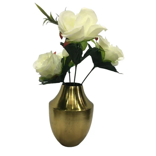 2504 Iron Flower Vase - Iron, 6 Inches Height | Antique Effect, Customizable Colors