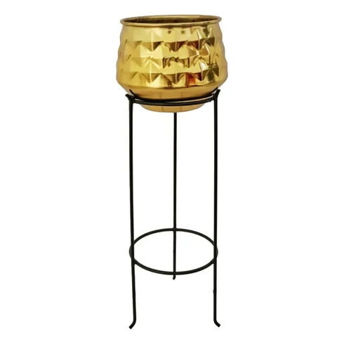 1510 Iron Planter Stand Set - Color: Golden