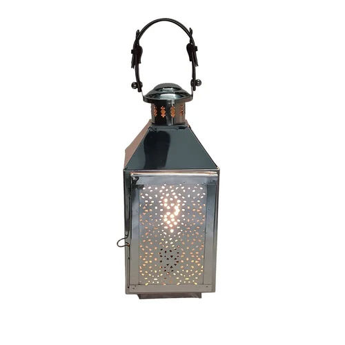 Stainless Steel Hanging Lantern - Color: Silver