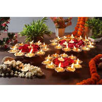 Metal Diya Urli - Metal Construction | Golden Polished Finish, Durable Traditional Design For Rituals And Home Decor