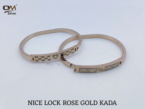 silver Nice Rose Gold Kada