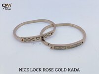 Silver Nice Rose Gold Kada