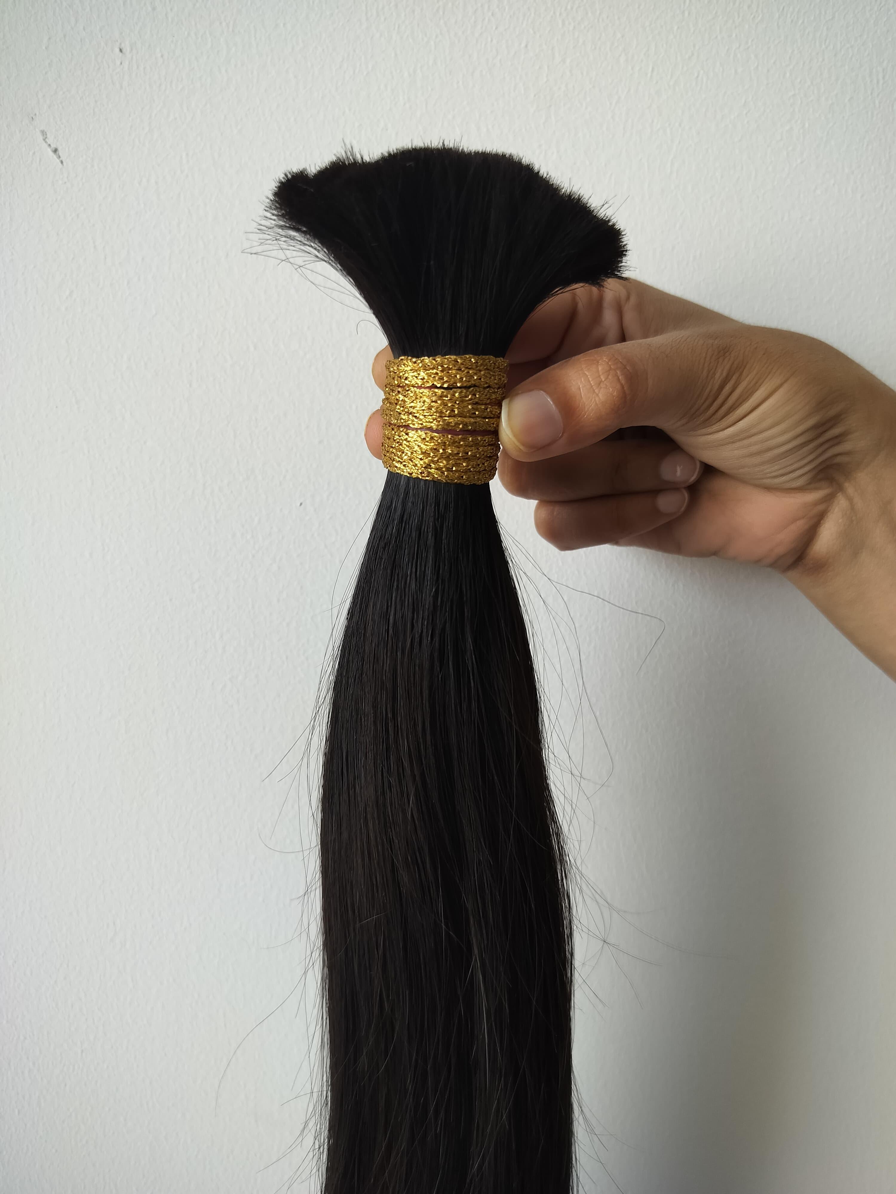 Raw Unprocessed Virgin Natural Straight Human Hair Bulk Length: 20 inch