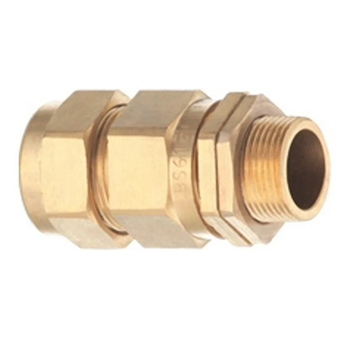 Single Compression Cable Gland - Brass Construction, Fits Round Conductors, Designed For Industrial Use, Solid Conductor Support, Warranty Included