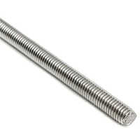 Full Threaded Rods - Mild Steel, Round Head Type, Polished Finish, Classic Silver Color | Reliable Fastening Solution For Various Applications