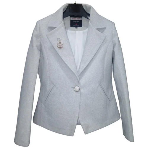 Womens Grey Plain Party Wear Blazer