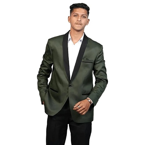 Mens Olive Green Blazer - Material: Polyester