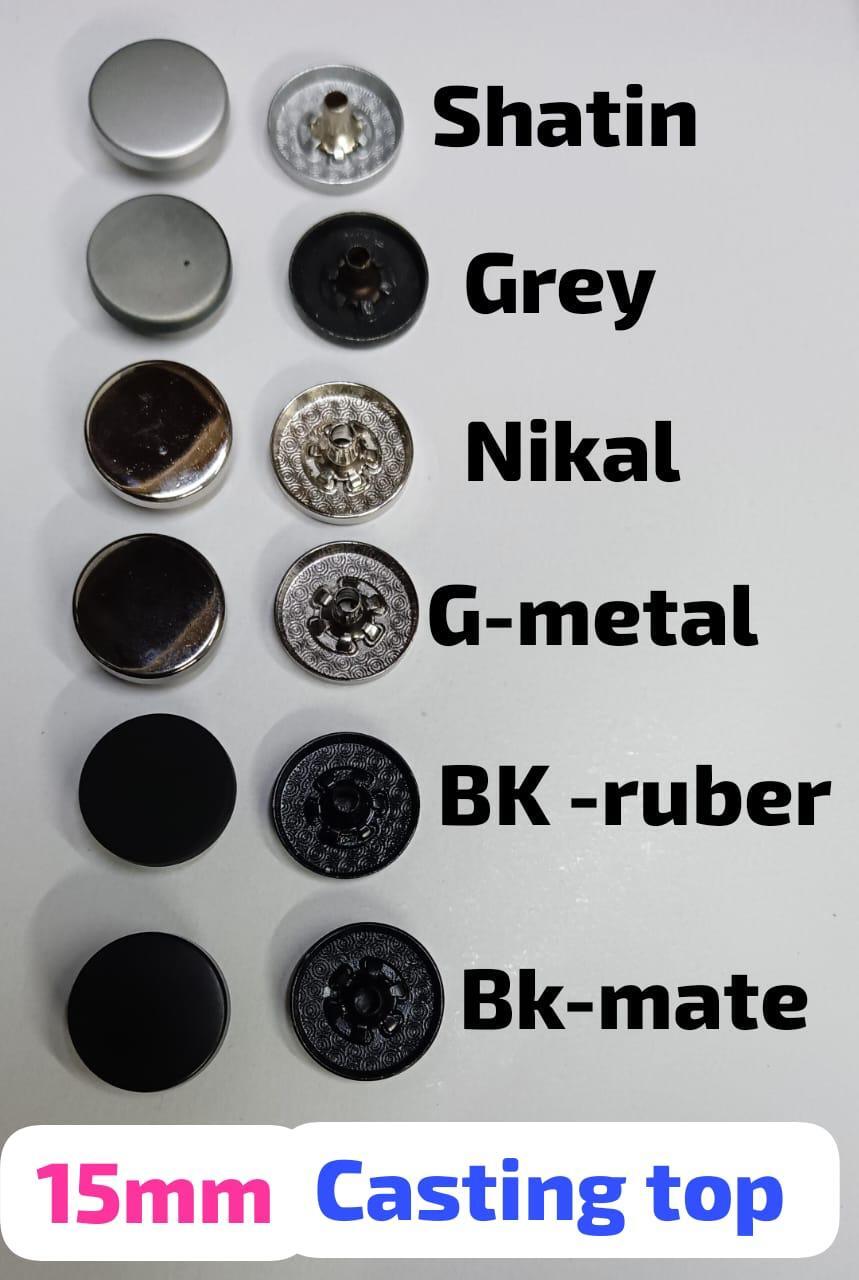 Four-part Snap Button - 16l To 28l Sizes, 3-6mm Thickness | Durable Fastening For Garments, Outerwear, And Uniforms
