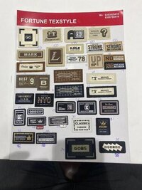 Garment Label - Cotton Twill Material, Customizable Size Options , Essential Care Instructions And Brand Identity Tags