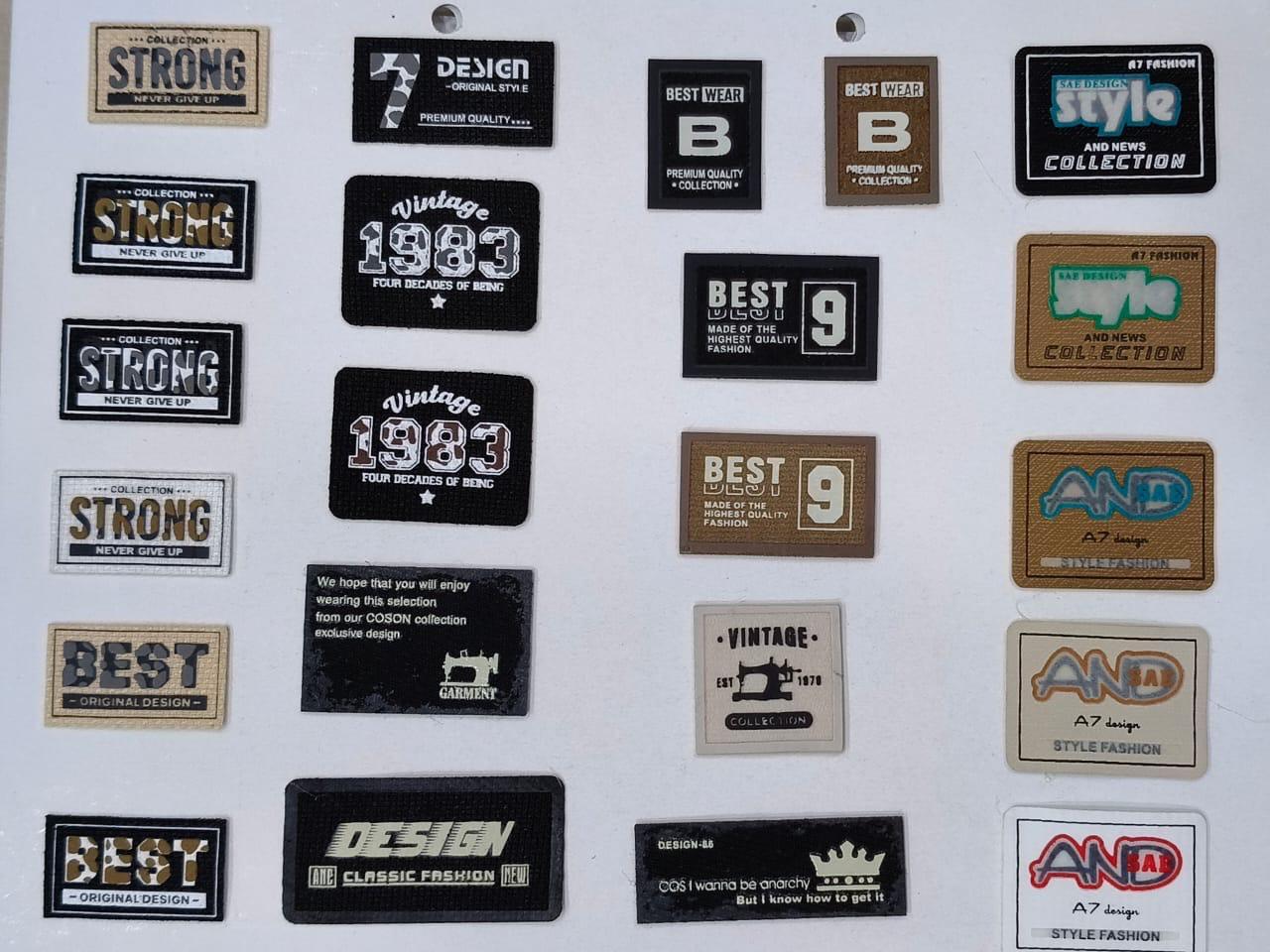 Garment Label - Cotton Twill Material, Customizable Size Options , Essential Care Instructions And Brand Identity Tags