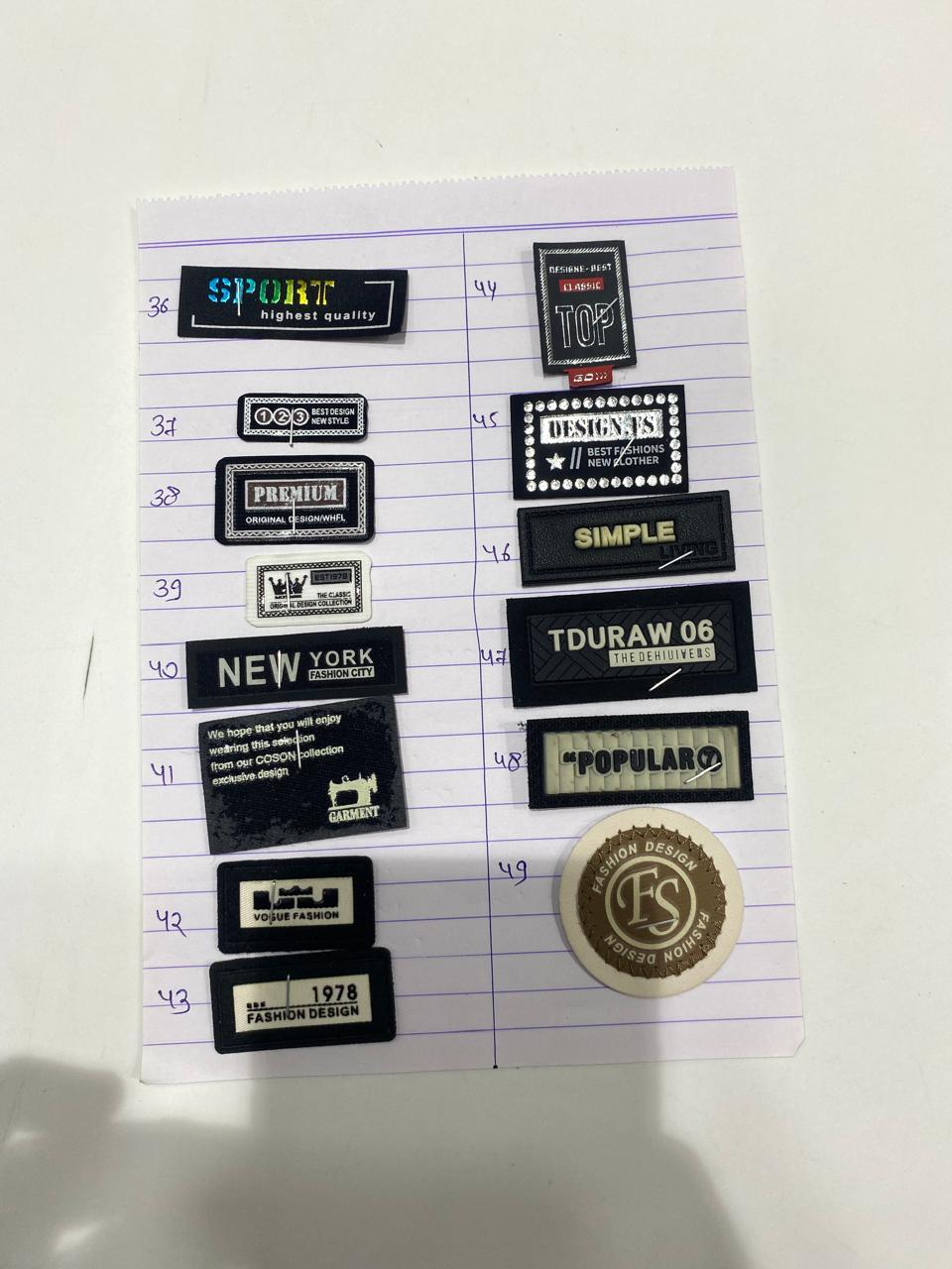 Garment Label - Cotton Twill Material, Customizable Size Options , Essential Care Instructions And Brand Identity Tags