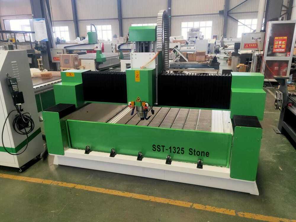 Stone CNC Router Machine - Stainless Steel, High Rigidity, Red Finish | Automatic Feature for Efficient Industrial Stone Carving