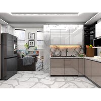 बिग यू शेप मॉड्यूलर किचन