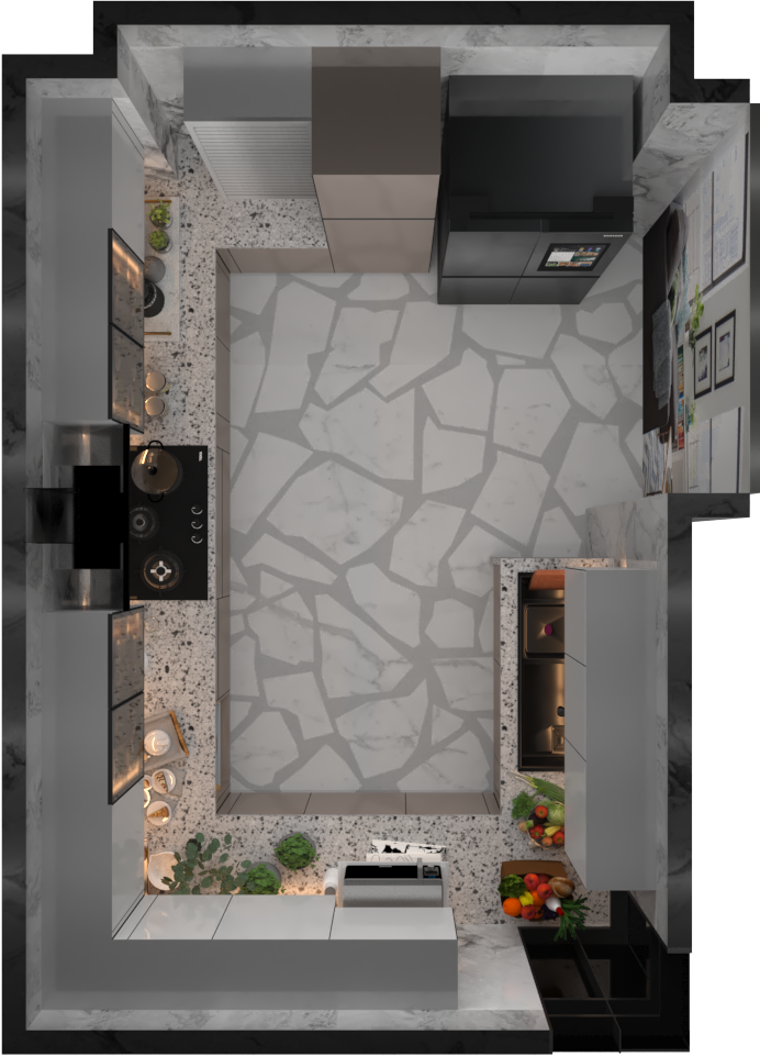 Big U Shape Modular Kitchen - Brand Name: Jindal Steel