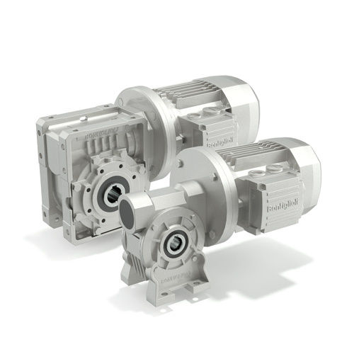 Vf-W Helical Bevel Geared Motor - Color: Silver