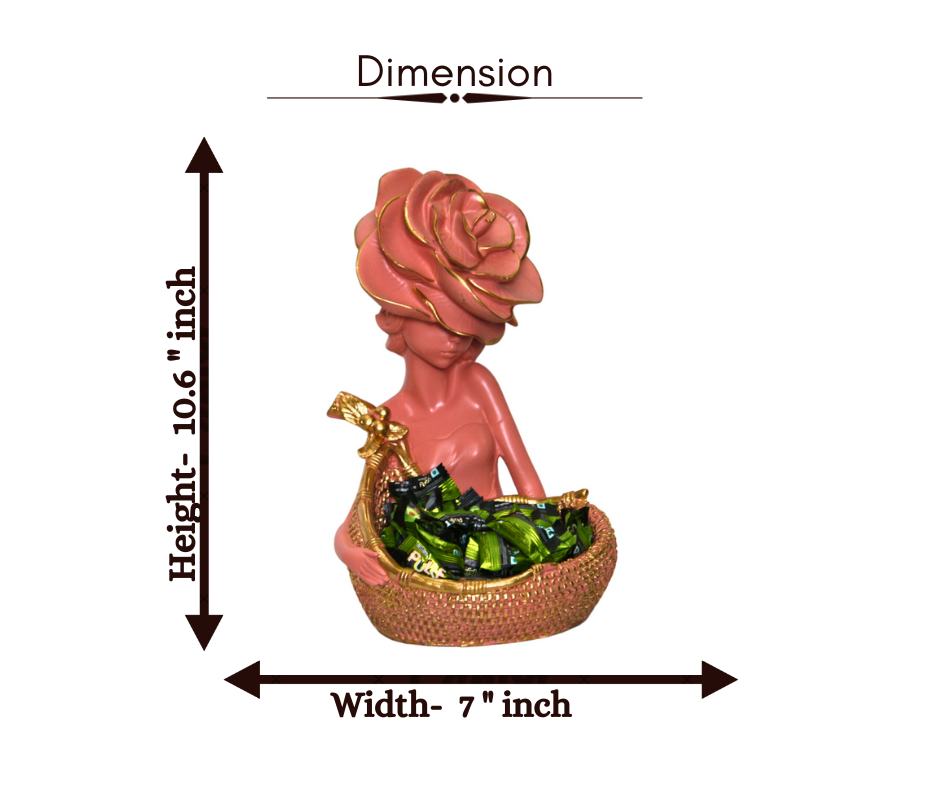 Polyresin Lady Statues - Color: Pink